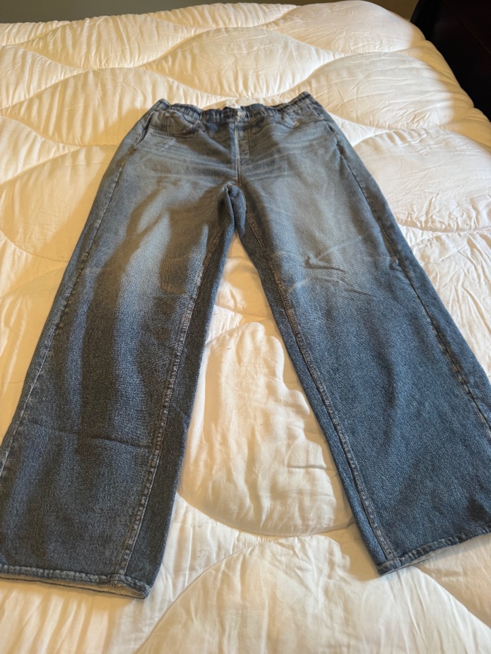 Women’s Rag & Bone Elastic Waist Sweatpants Jeans Size Large, Light Wash